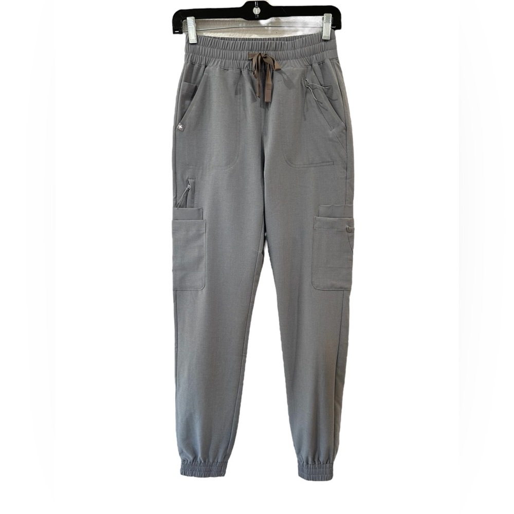 FIGS women’s Charlotte 21 pocket slim scrub pants joggers XXS grey NWT